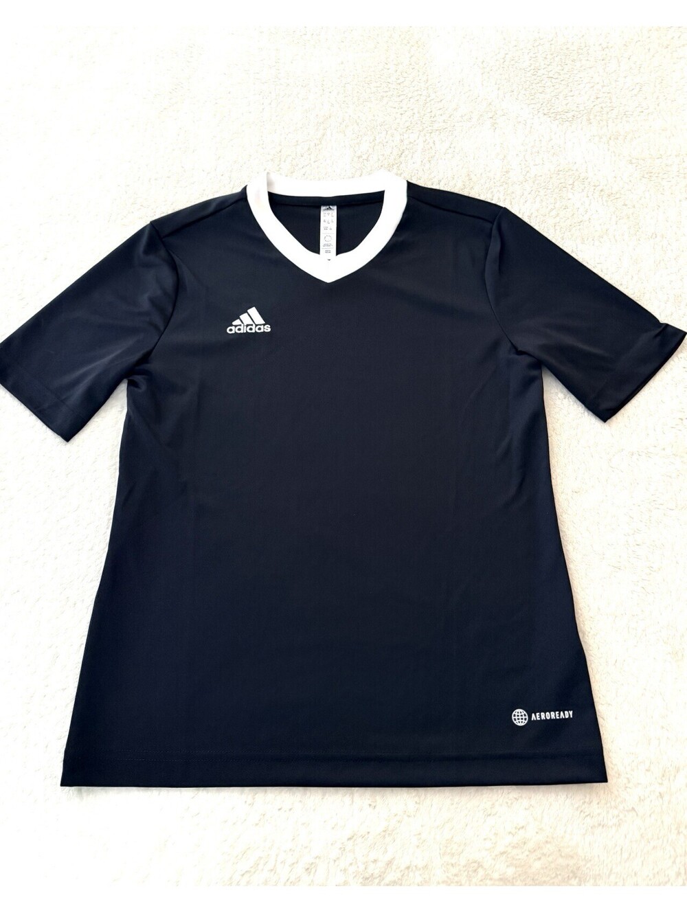 Adidas AEROREADY Youth M 11-12 Black Soccer Jersey Shirt Short Sleeve 152